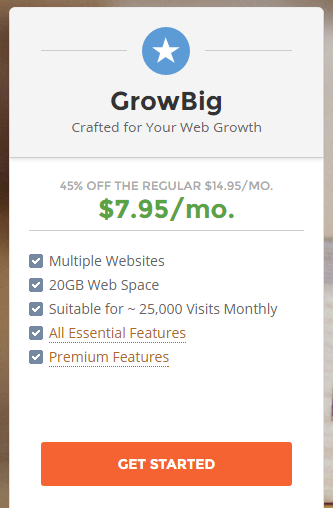 Siteground hosting review : GROWBIG plan